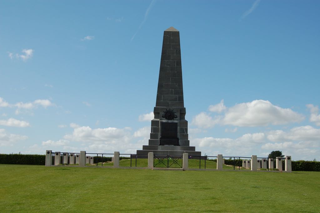 The Memorial constructed by ex-AIF members outside Pozieres.